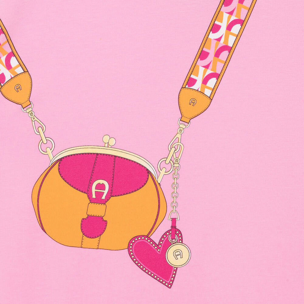 AIGNER-Teen Girls Pink Cotton Crossbody Bag Dress | Childrensalon Outlet