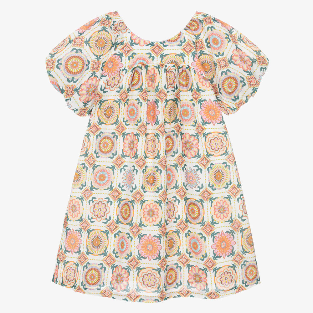 AIGNER-Розовое хлопковое платье в цветочек | Childrensalon Outlet