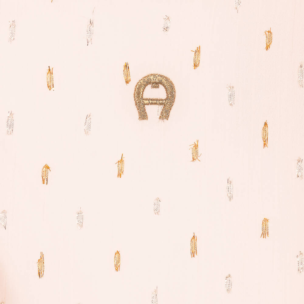 AIGNER-Teen Girls Pink & Gold Chiffon Dress | Childrensalon Outlet