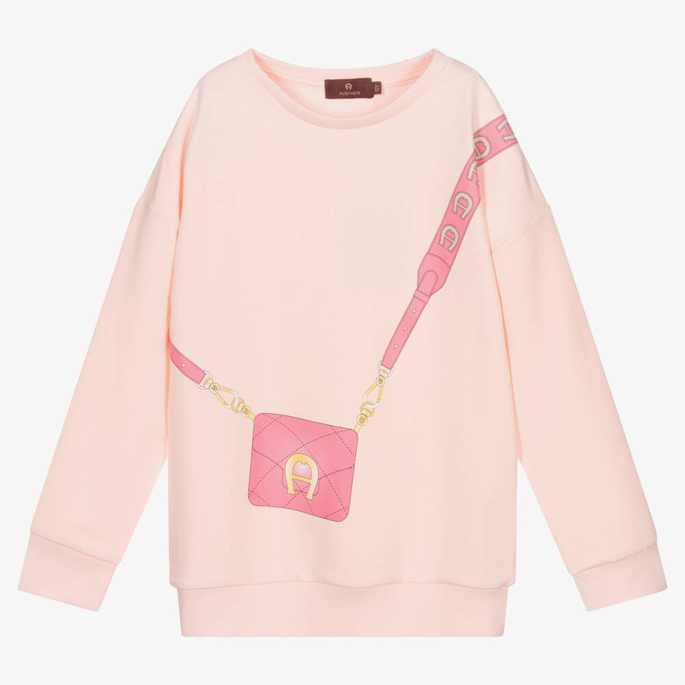 AIGNER - Teen Girls Pink Sweatshirt | Childrensalon