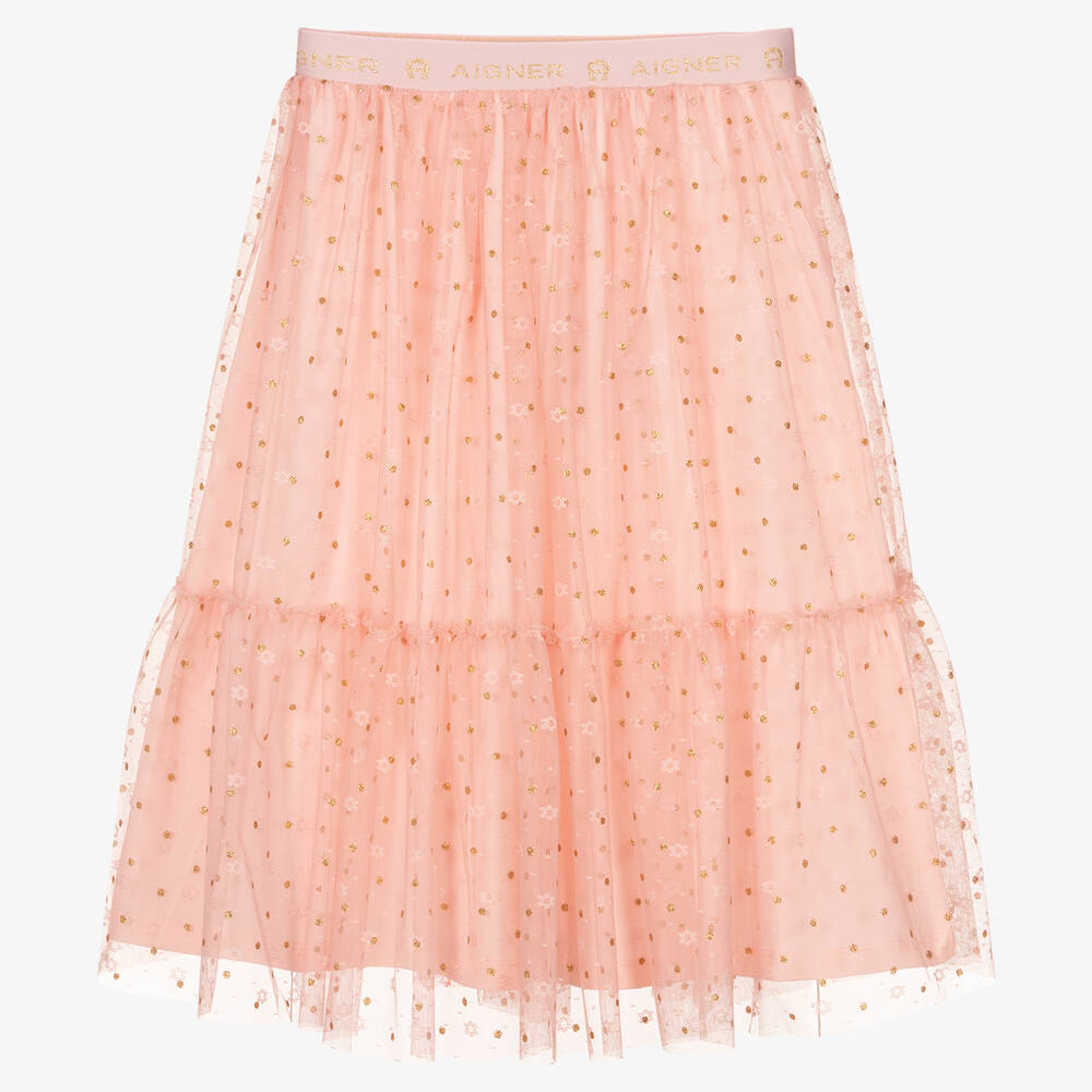 AIGNER - Teen Girls Pink Tulle Skirt | Childrensalon