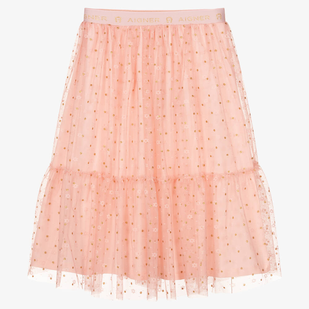 AIGNER - Jupe rose en tulle Ado fille | Childrensalon