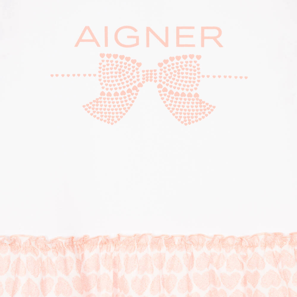 AIGNER-Teen Girls Pink & White Dress | Childrensalon Outlet