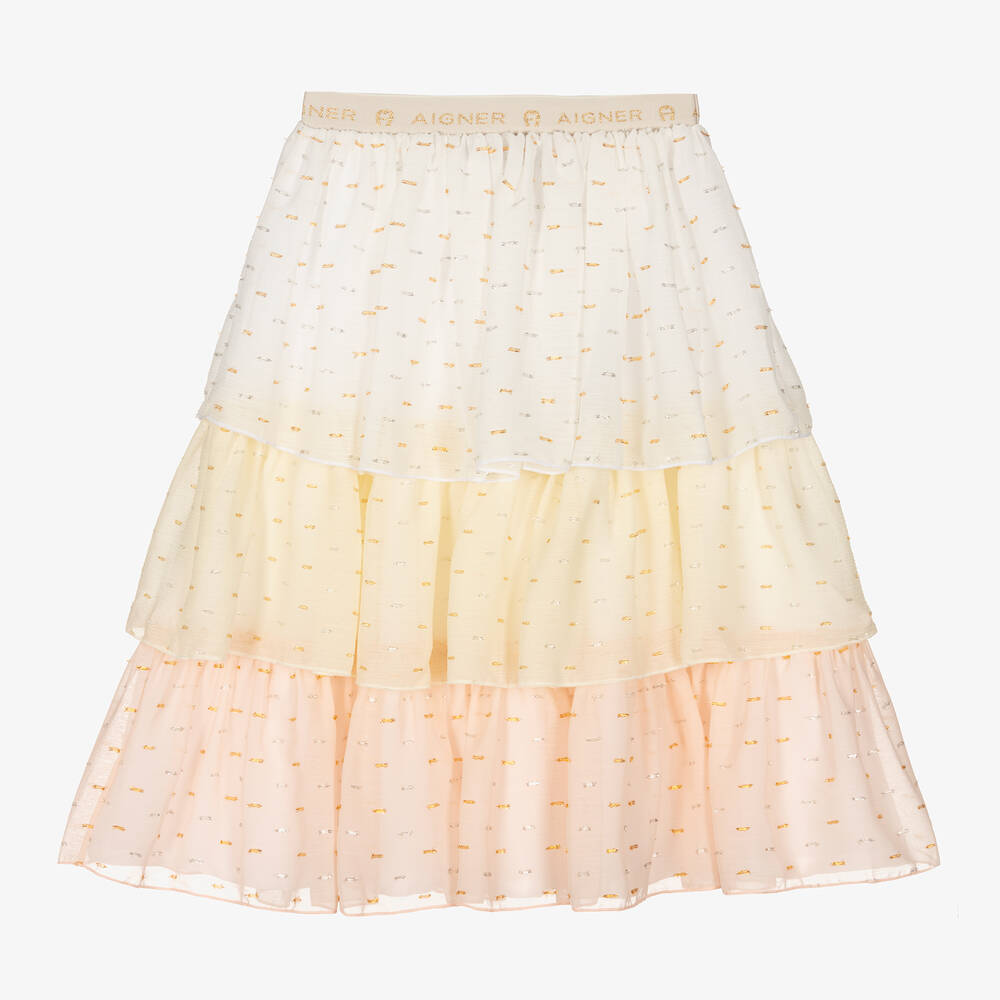 Chiffon skirt yellow shop