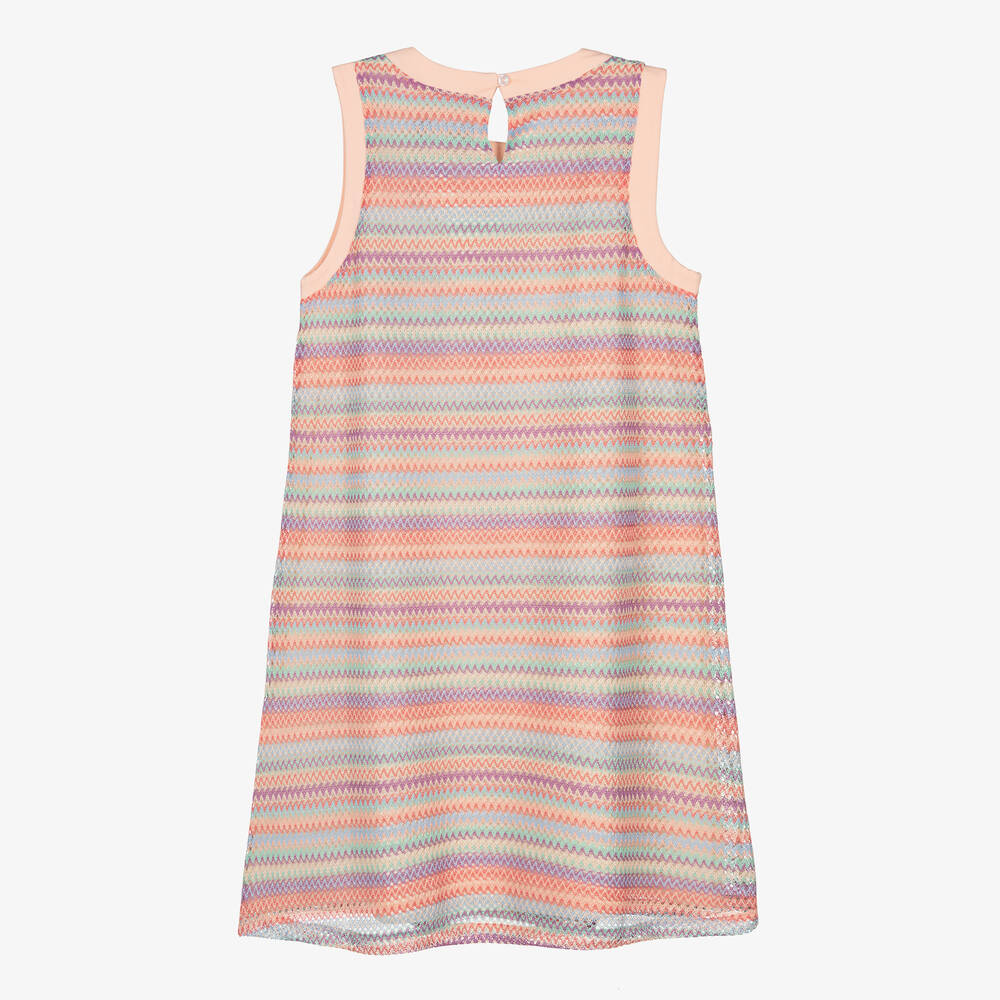 AIGNER-فستان تينز بناتي كروشيه محبوك لون زهري | Childrensalon Outlet