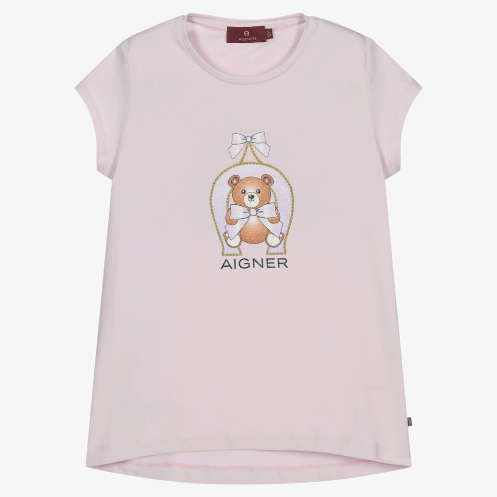 AIGNER - T-shirt violet Ado fille | Childrensalon