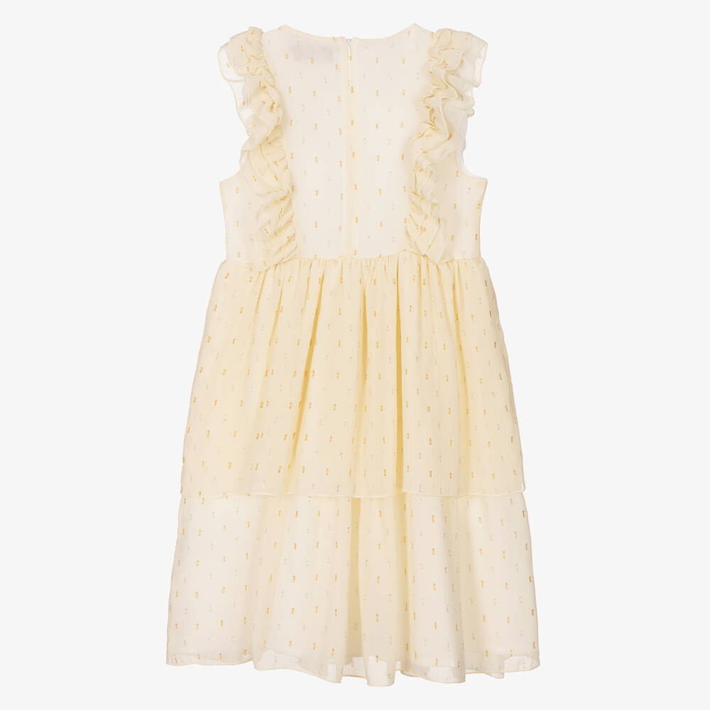 AIGNER-Teen Girls Yellow & Gold Chiffon Dress | Childrensalon Outlet