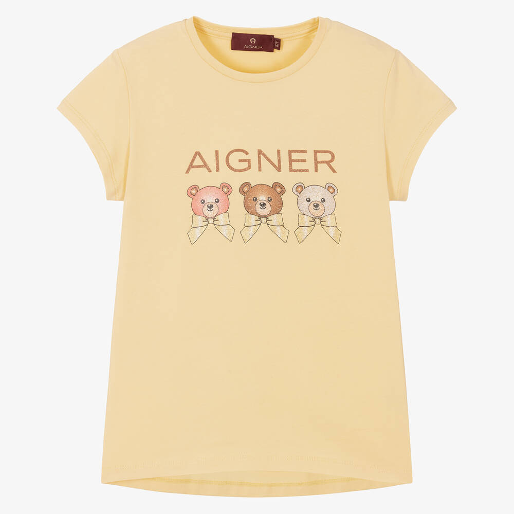 AIGNER - T-shirt jaune Ado fille | Childrensalon