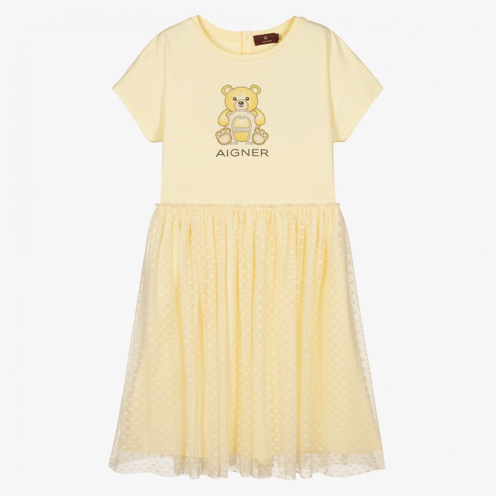 AIGNER - Teen Girls Yellow Tulle Dress | Childrensalon