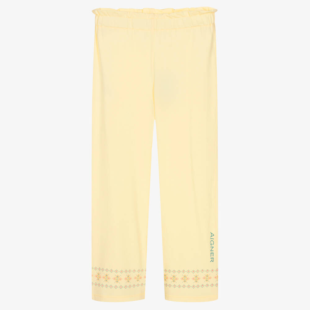 AIGNER - Pantalon jaune large ado fille | Childrensalon