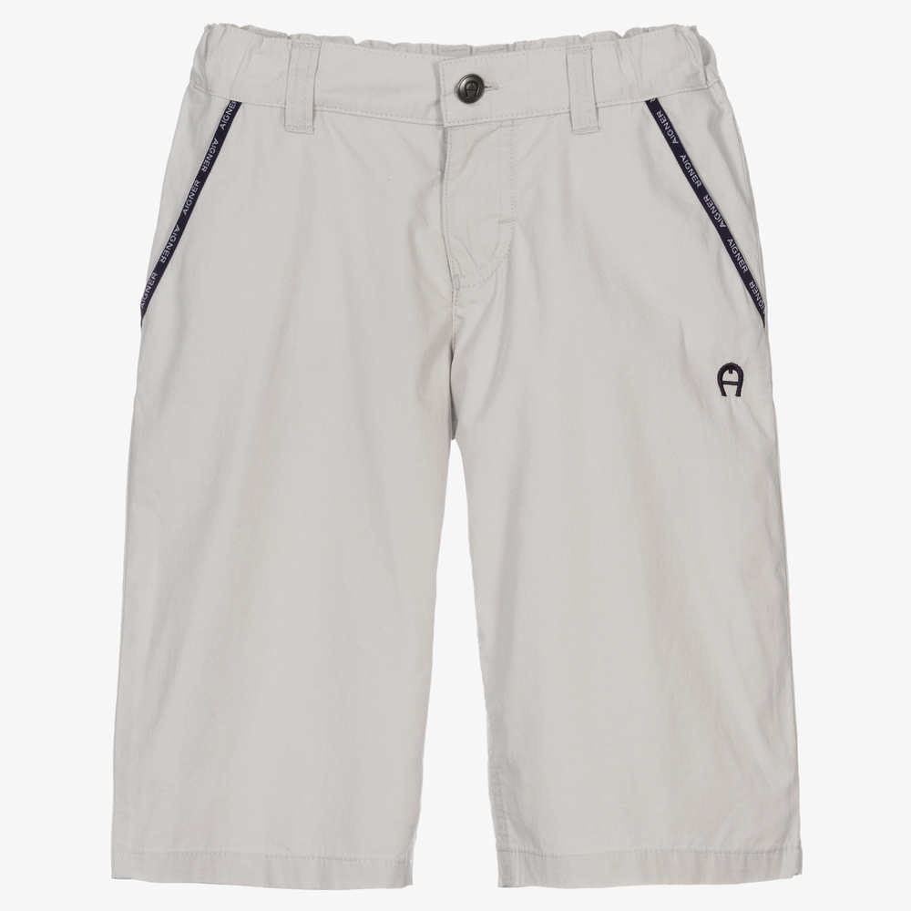 AIGNER - Bermuda chino gris Ado | Childrensalon