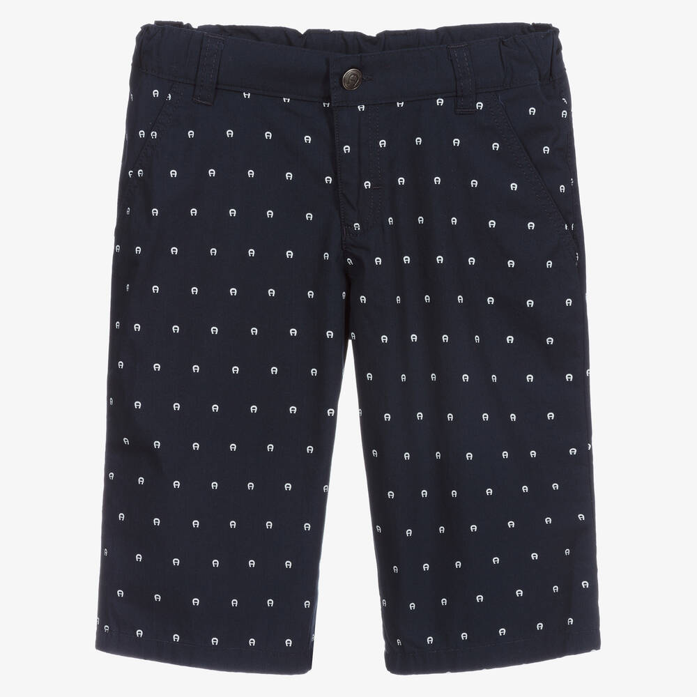 AIGNER-Темно-синие шорты с логотипом для подростков | Childrensalon Outlet