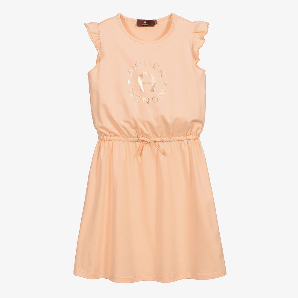 AIGNER - Розовое платье с логотипом для подростков | Childrensalon