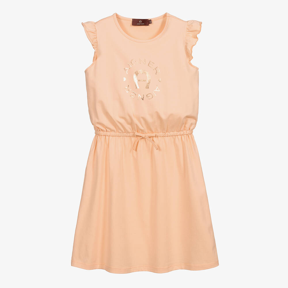 AIGNER - Rosa Kleid mit Logo für Teens | Childrensalon