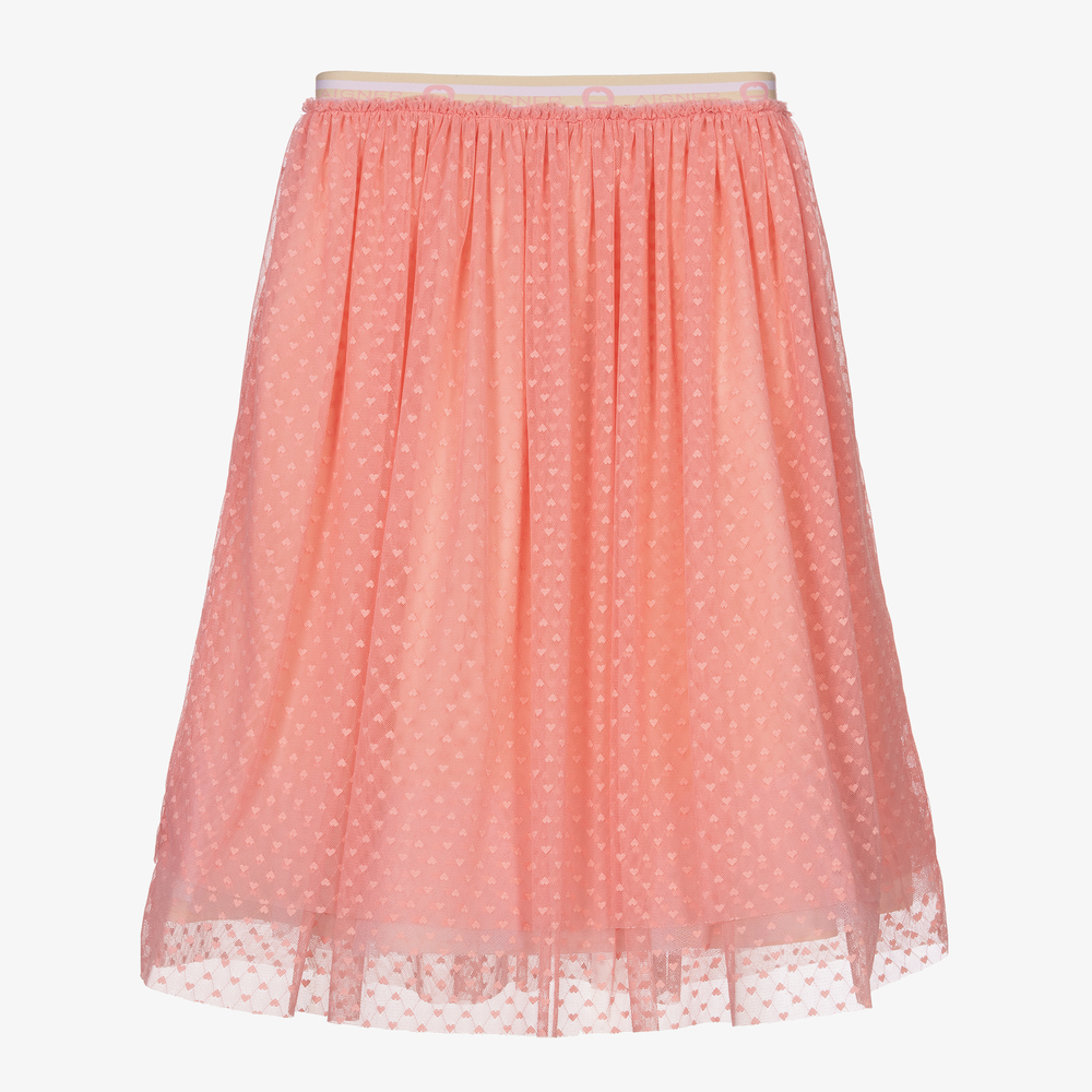 AIGNER - Jupe mi-longue rose en tulle Ado | Childrensalon