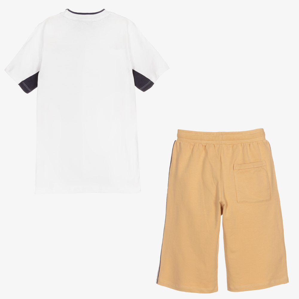 AIGNER-Белый топ и бежевые шорты для подростков | Childrensalon Outlet
