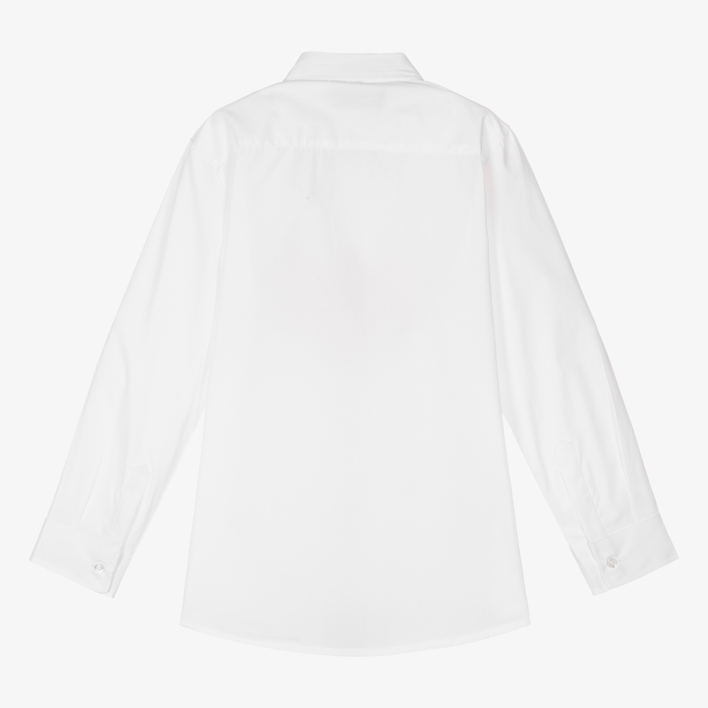 AIGNER-Teen White Cotton Logo Shirt | Childrensalon Outlet