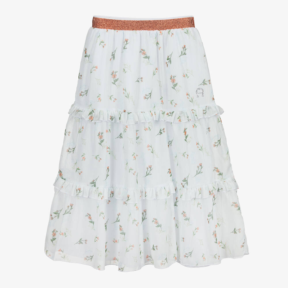 AIGNER-White Floral Skirt | Childrensalon Outlet