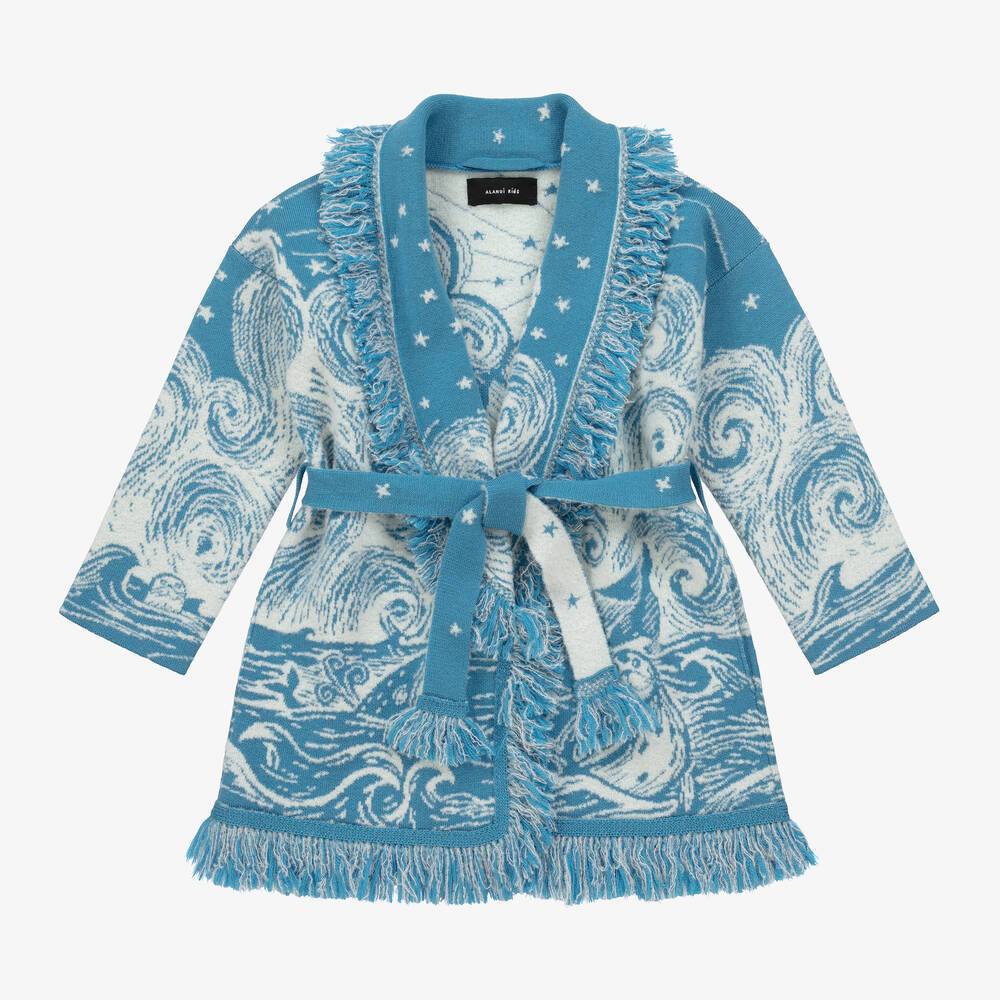 Alanui - Cardigan bleu en laine | Childrensalon