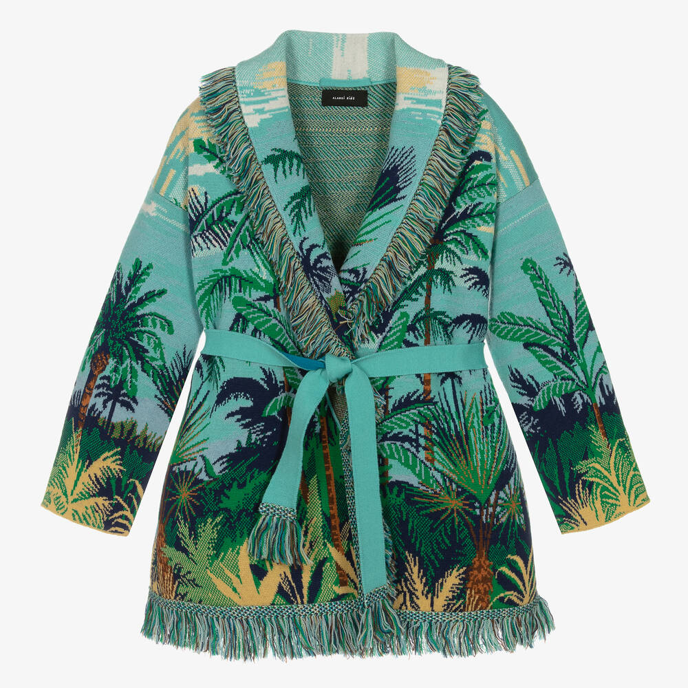 Alanui - Tropical Icon Strickjacke blau/gelb | Childrensalon