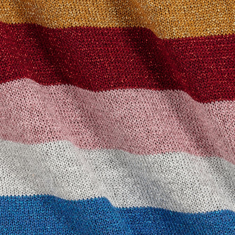 Alberta Ferretti-Girls Glittery Striped Sweater | Childrensalon Outlet