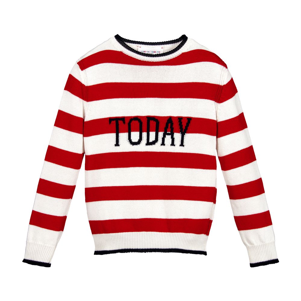 Alberta Ferretti - Red Cotton Today Sweater | Childrensalon