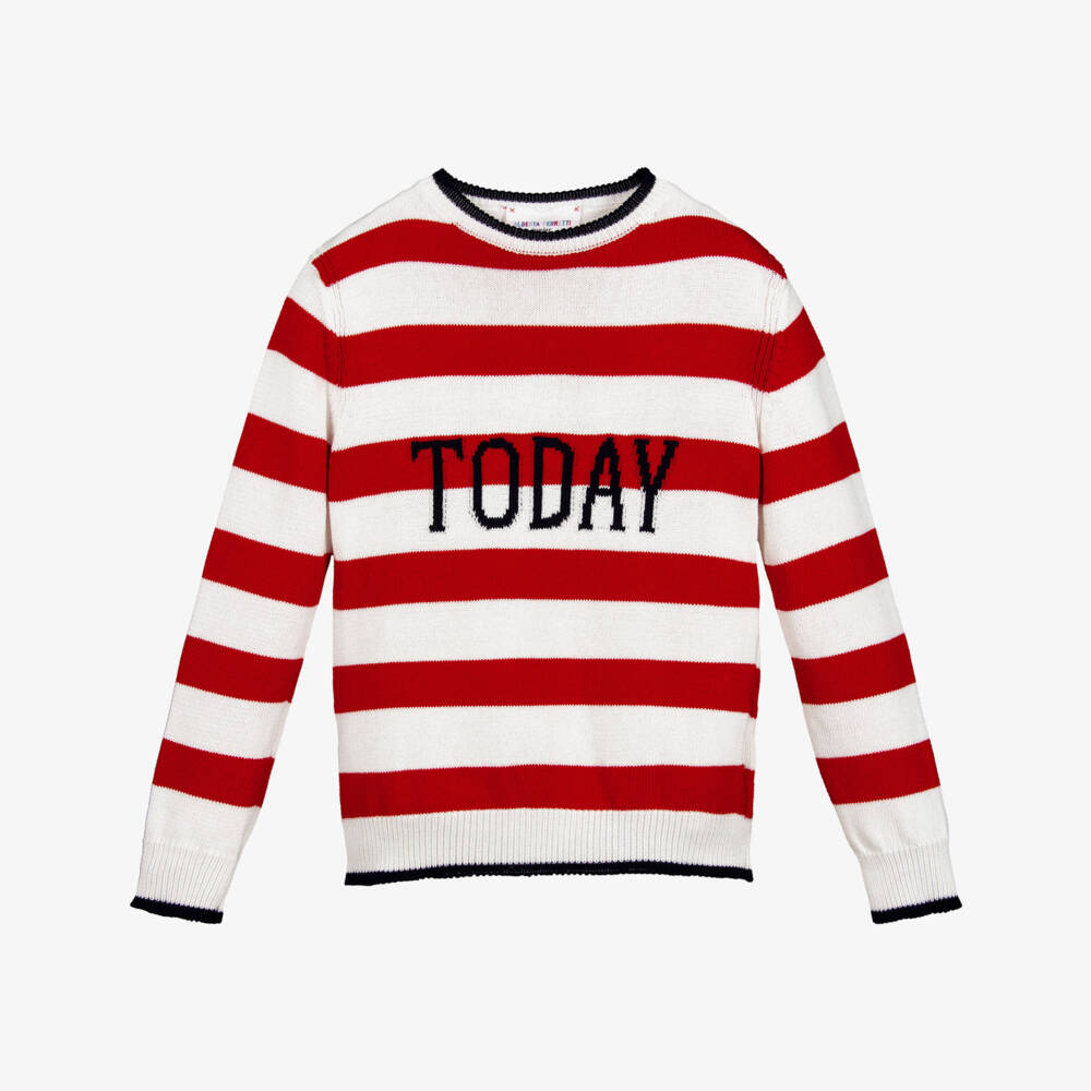 Alberta Ferretti-Red Cotton Today Sweater | Childrensalon Outlet