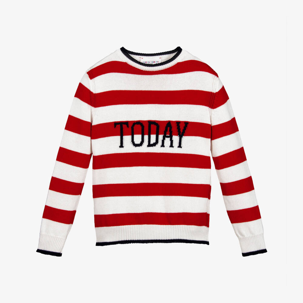 Alberta Ferretti-Red Cotton Today Sweater | Childrensalon Outlet