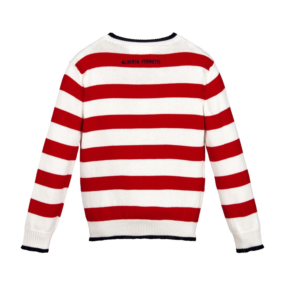 Alberta Ferretti-Red Cotton Today Sweater | Childrensalon Outlet