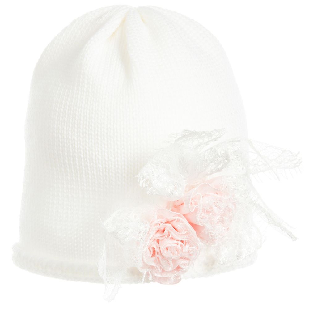 Aletta - Baby Girls Ivory Hat  | Childrensalon