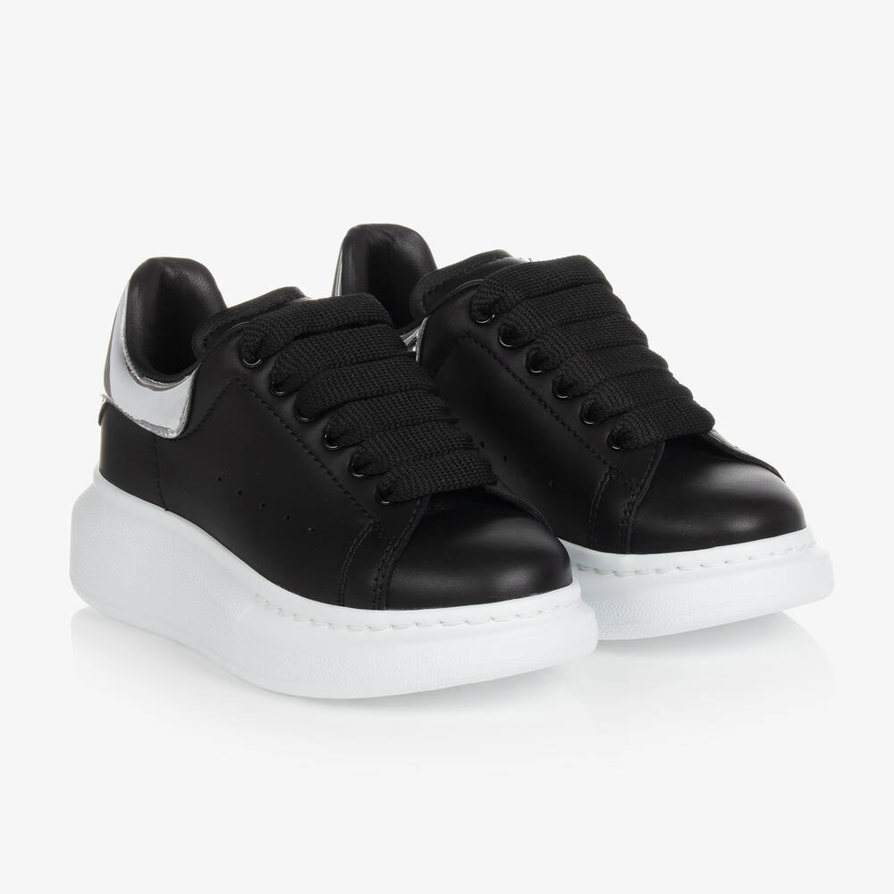 Alexander McQueen - Baskets oversize noires | Childrensalon