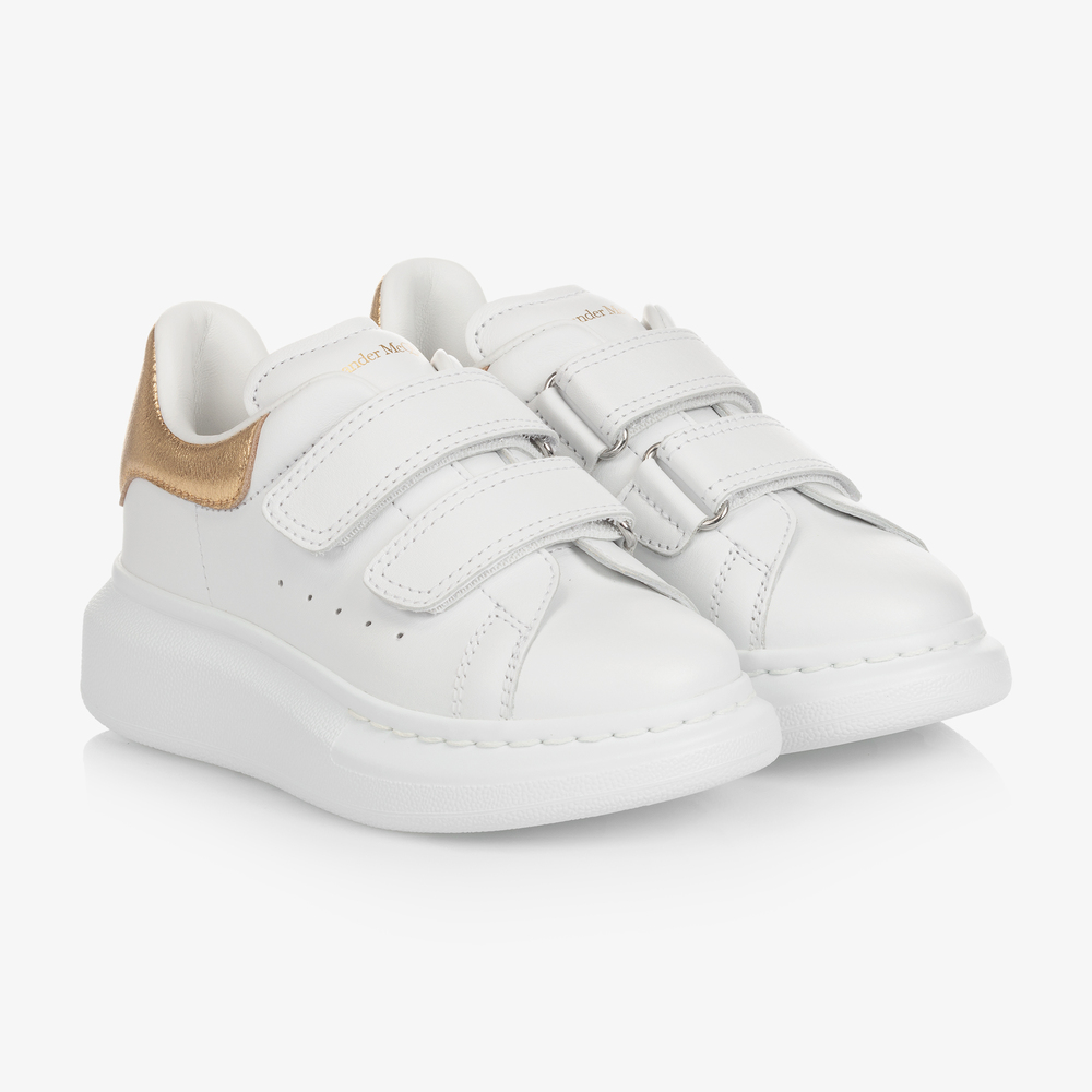 Alexander McQueen - Girls White Oversized Trainers | Childrensalon