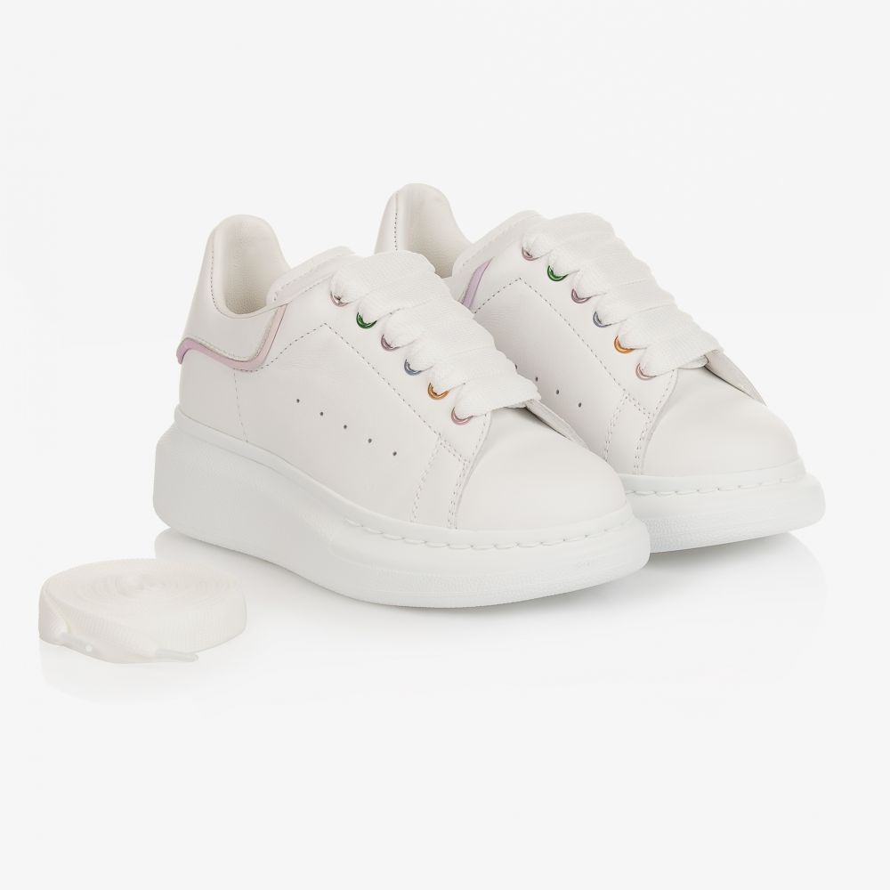 Alexander McQueen - Baskets oversize blanches Fille | Childrensalon