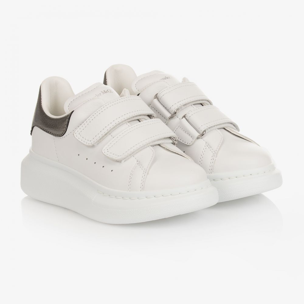 Alexander McQueen - Белые массивные кроссовки для девочек | Childrensalon