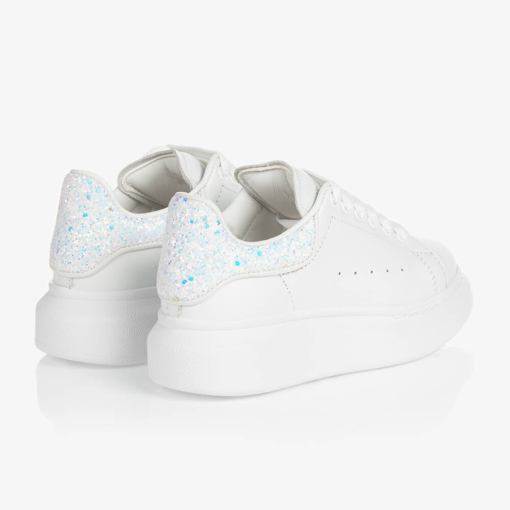 White sequin trainers discount