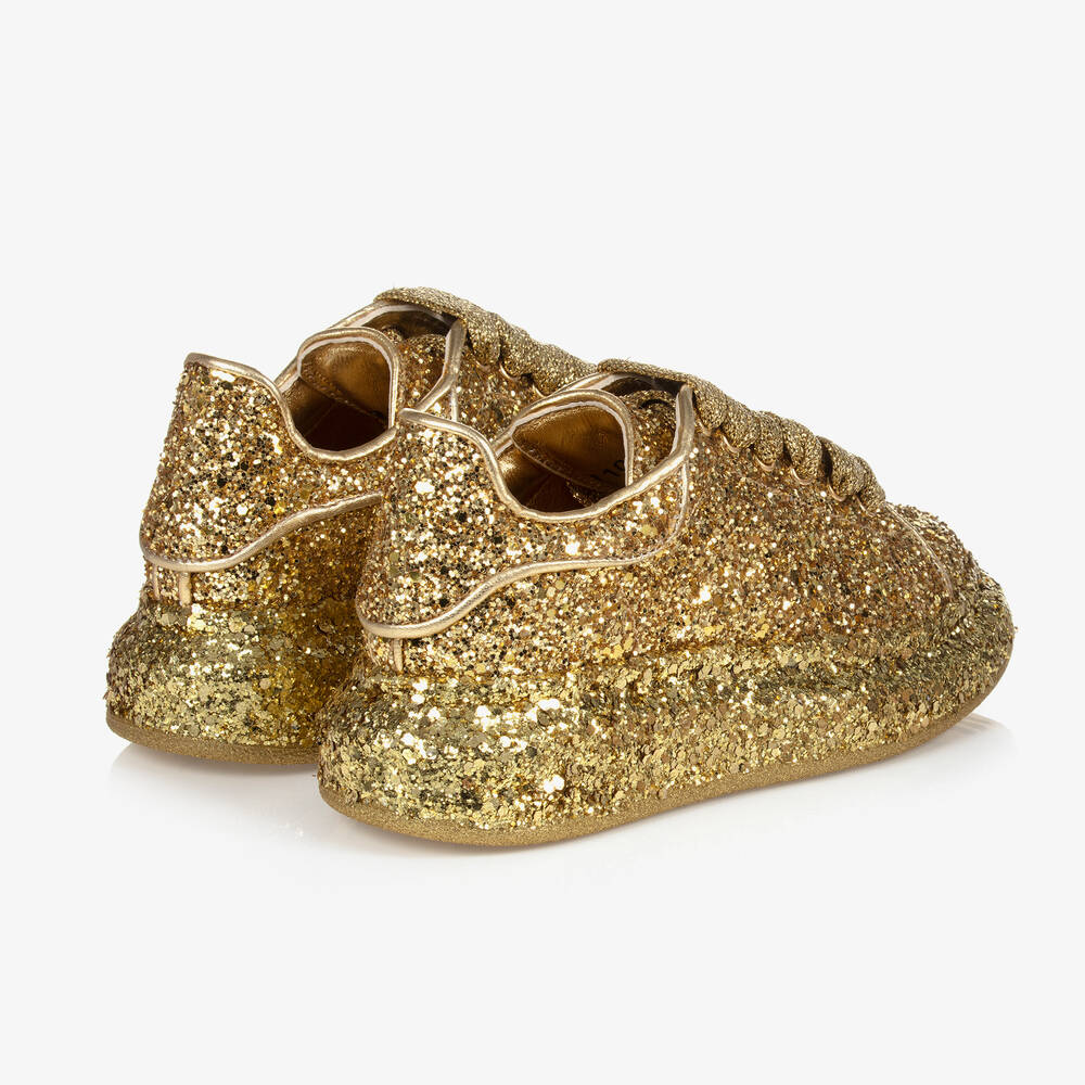 Alexander McQueen Baskets oversize dor es paillettes
