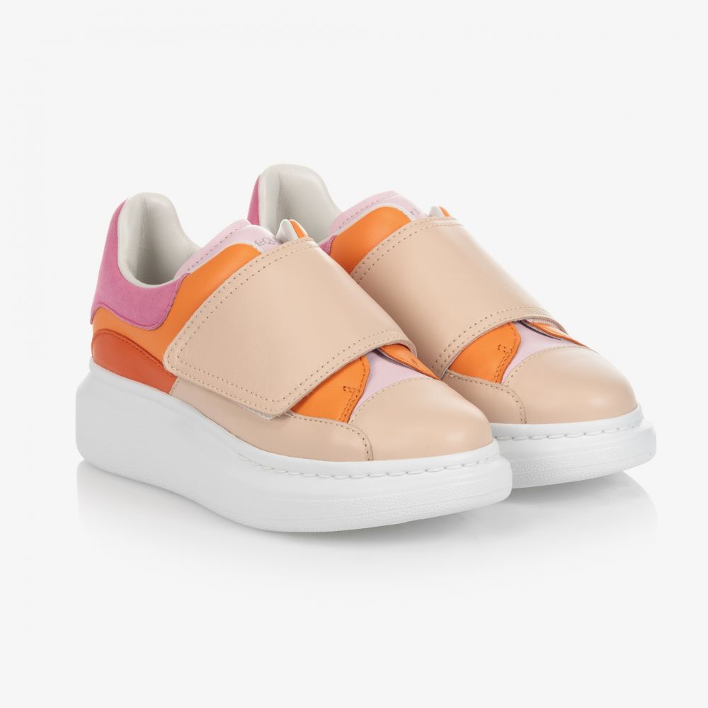 Alexander McQueen - Leather Oversized Trainers | Childrensalon Outlet