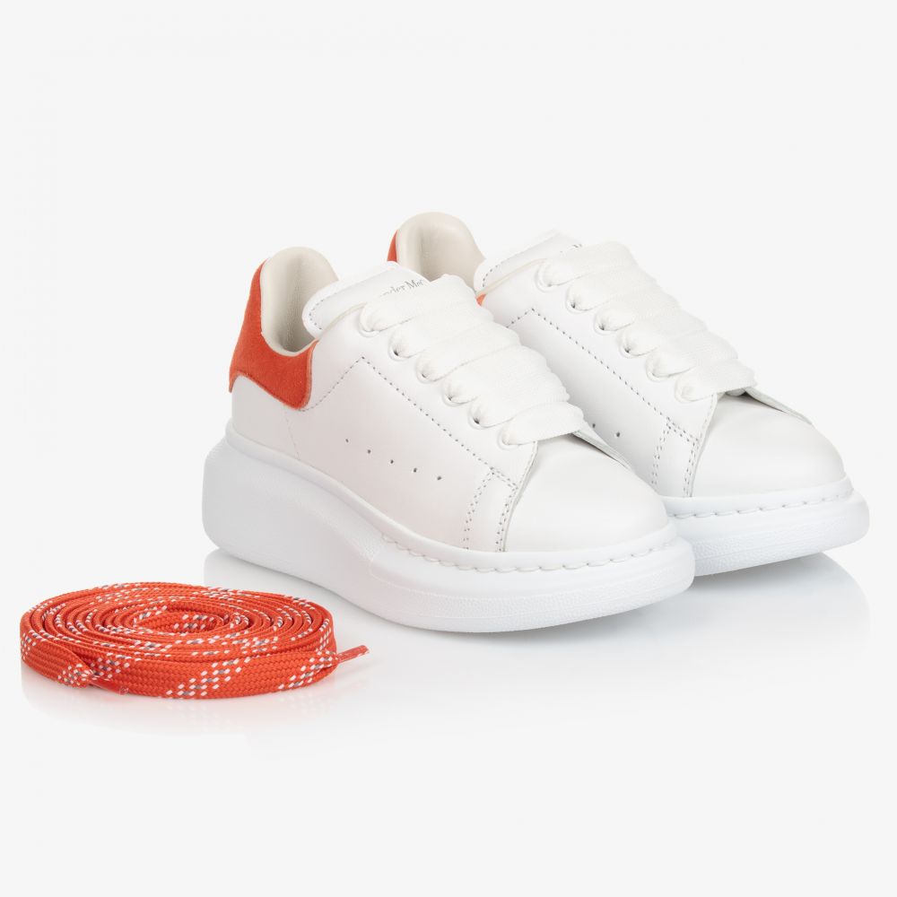 Alexander McQueen - Leather Oversized Trainers | Childrensalon