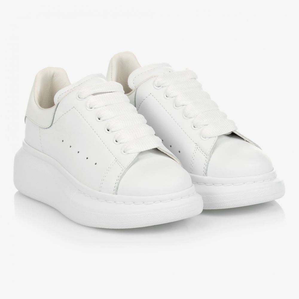 Alexander McQueen - Leather Oversized Trainers | Childrensalon