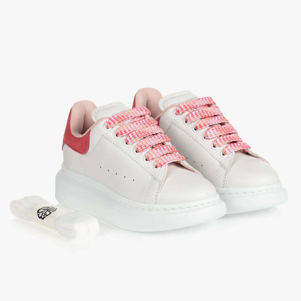 Alexander McQueen - Leather Oversized Trainers | Childrensalon