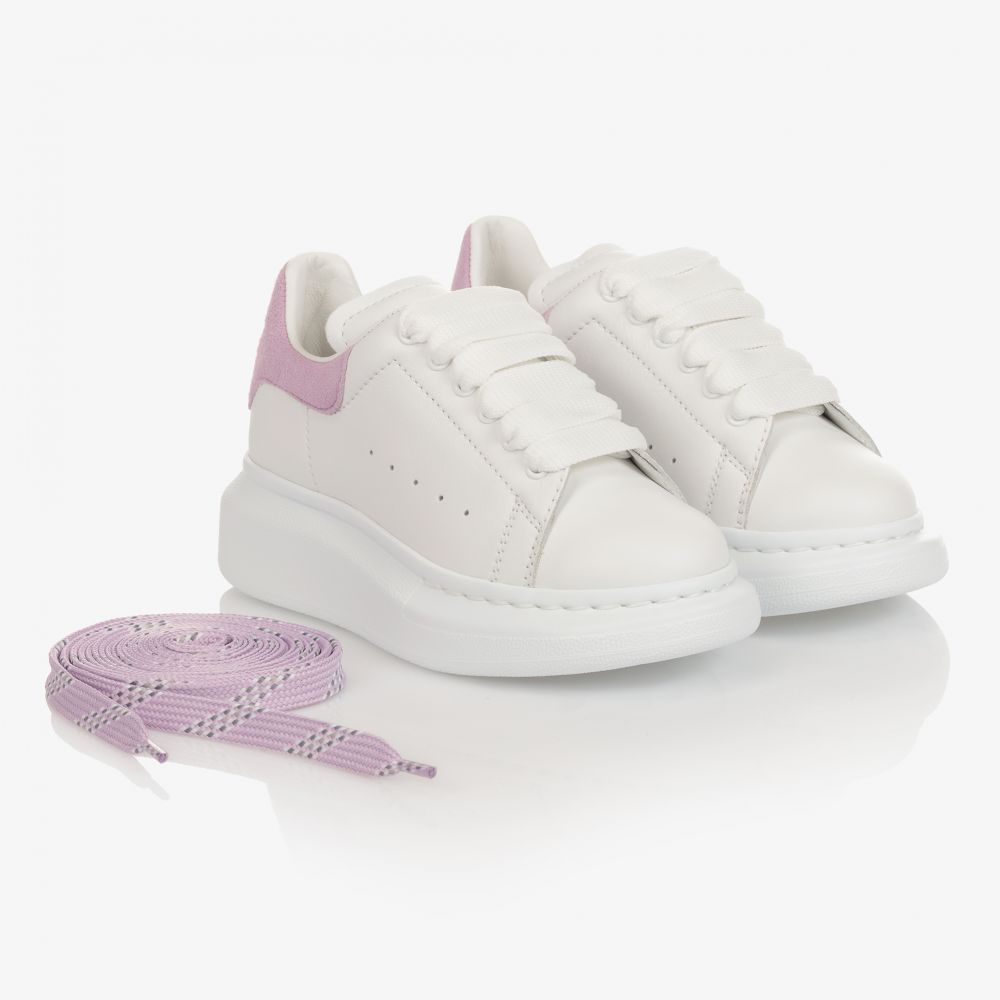 Alexander McQueen - White Oversized Trainers | Childrensalon