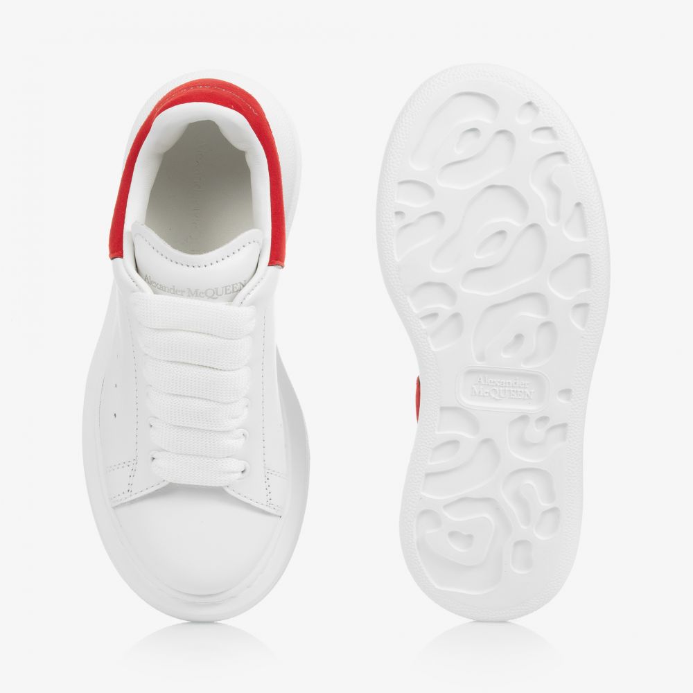 関税送料込☆Alexander McQueen☆オーバーサイズトレーナー 白赤 Alexander McQueen - White Oversized Trainers | Childrensalon