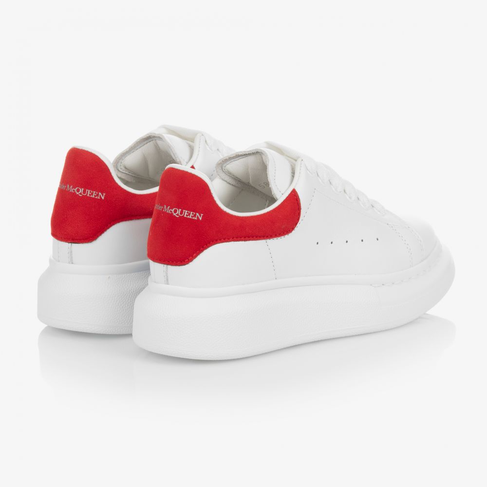 関税送料込☆Alexander McQueen☆オーバーサイズトレーナー 白赤 Alexander McQueen - White Oversized Trainers | Childrensalon