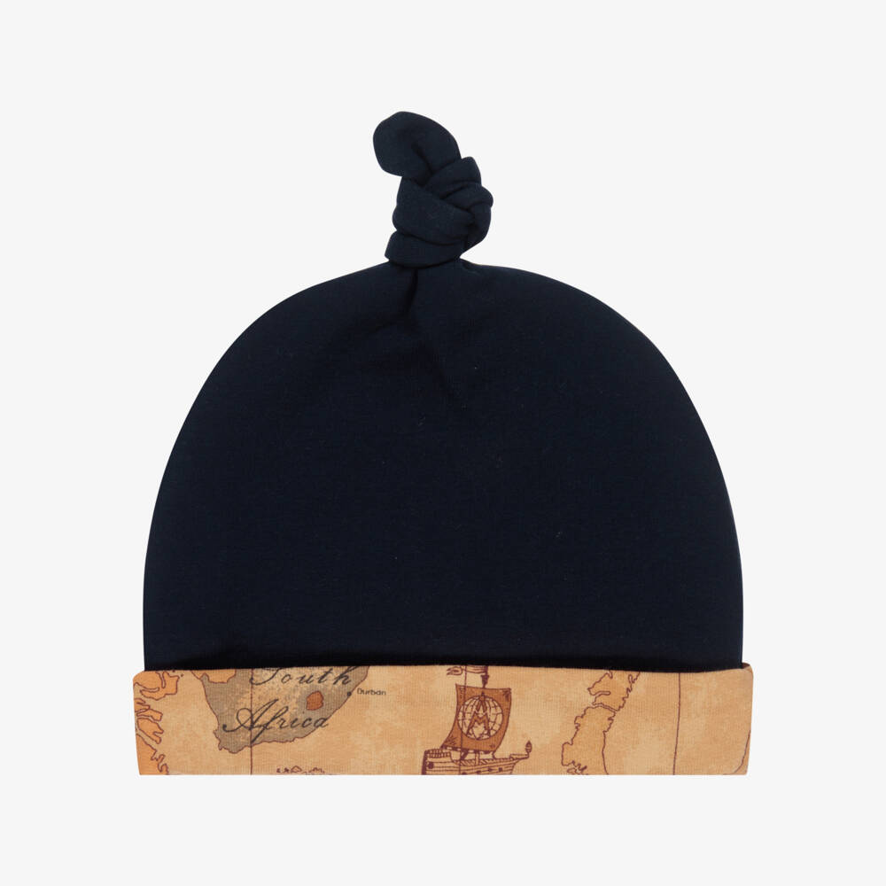 Alviero Martini-Baby Boys Blue Geo Map Hat | Childrensalon Outlet