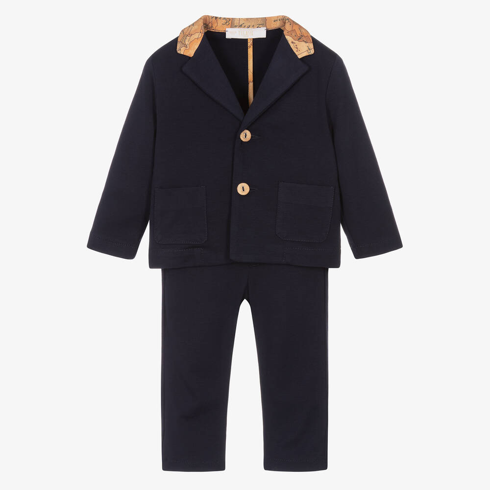 Alviero Martini - Baby Boys Blue Geo Map Suit | Childrensalon