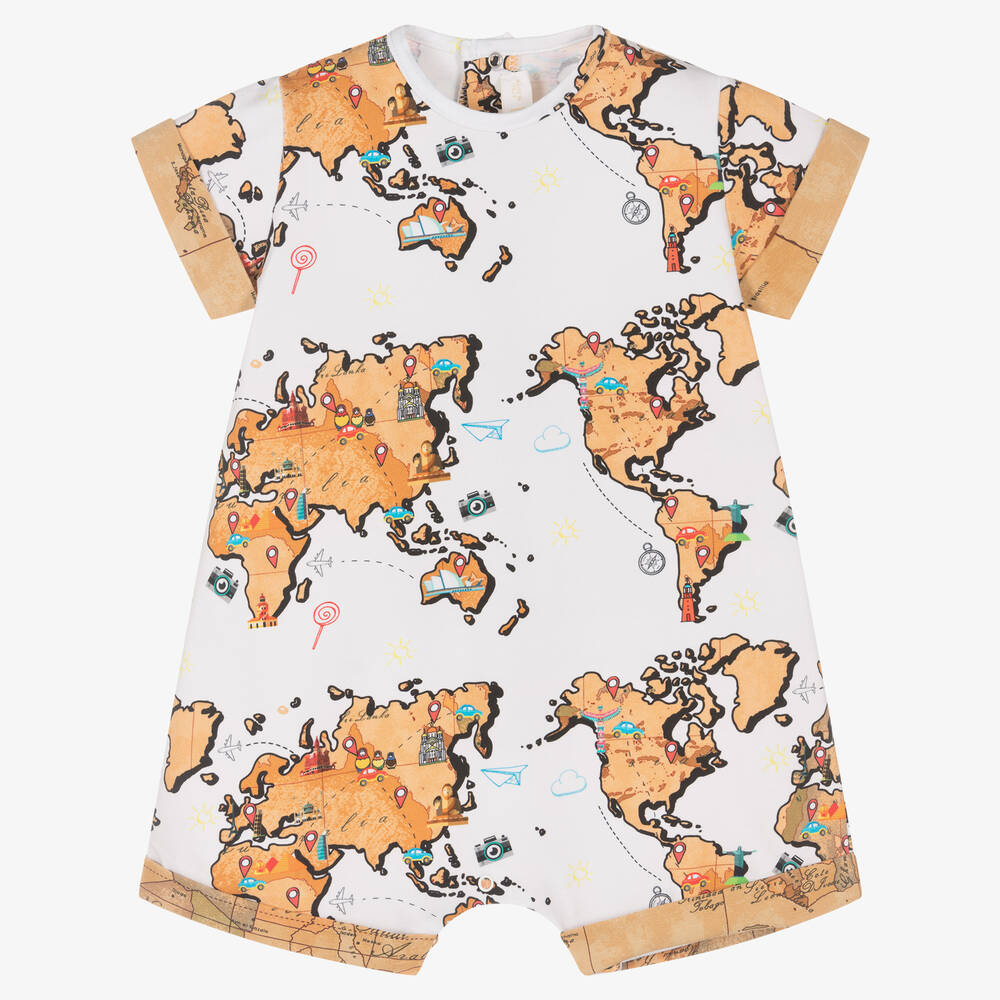 Alviero Martini-Baby Boys Geo World Map Shortie | Childrensalon Outlet