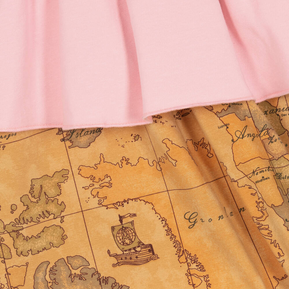 Alviero Martini Baby Girls Cotton Jersey Geo Map Dress Childrensalon Outlet