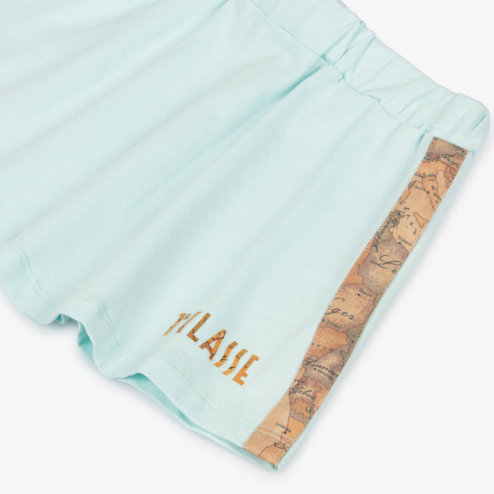 Alviero Martini-Baby Girls Light Green Skirt with Map Trim | Childrensalon Outlet