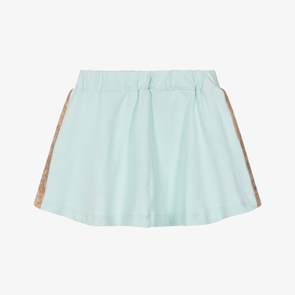 Alviero Martini-Baby Girls Light Green Skirt with Map Trim | Childrensalon Outlet