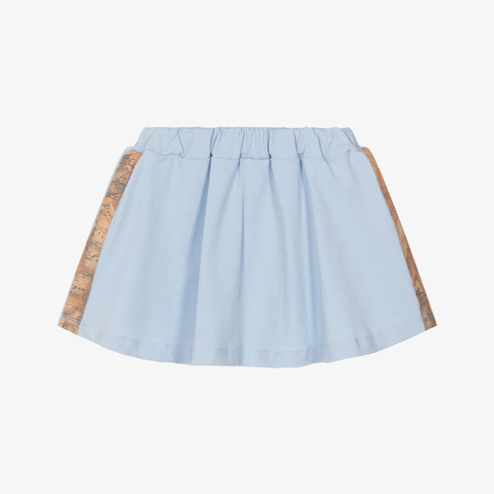 Alviero Martini-Baby Girls Pale Blue Skirt with Geo Trim | Childrensalon Outlet